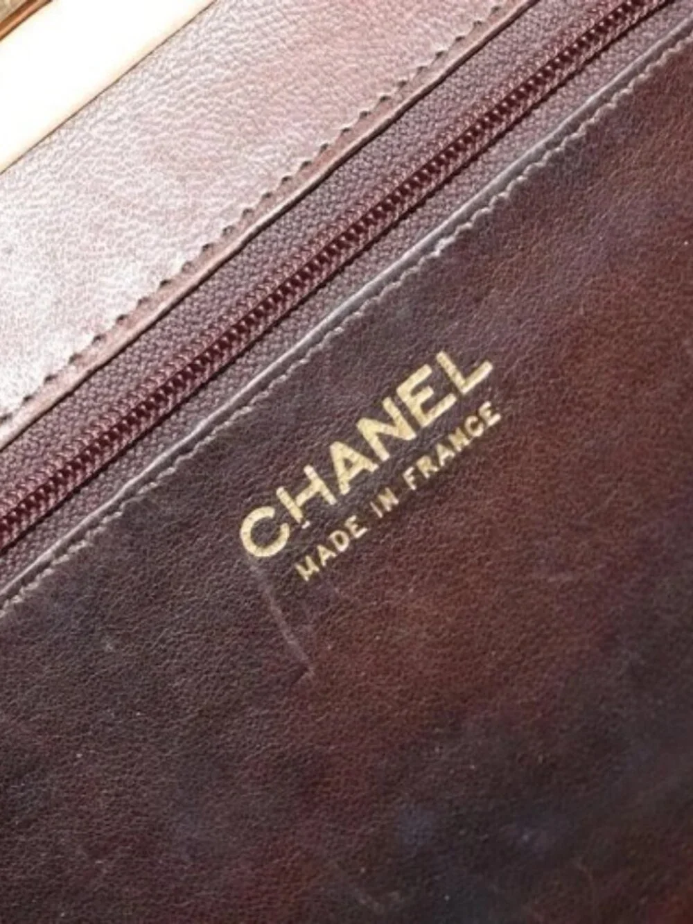 CHANEL Matelasse Chain Shoulder Bag Lamb Skin Beige Gold CC Auth 176218